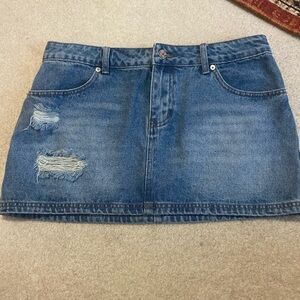 Mini jean skirt